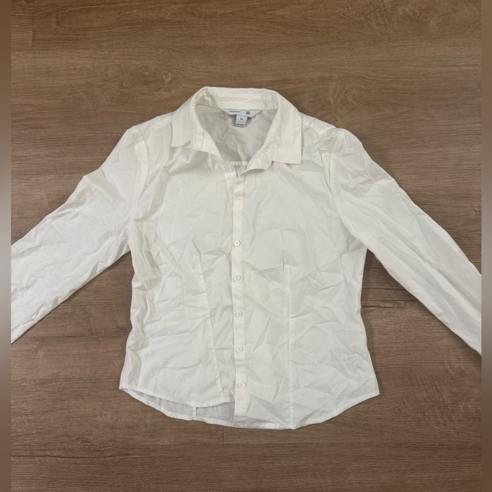 Old Navy Cream Slim Shirt